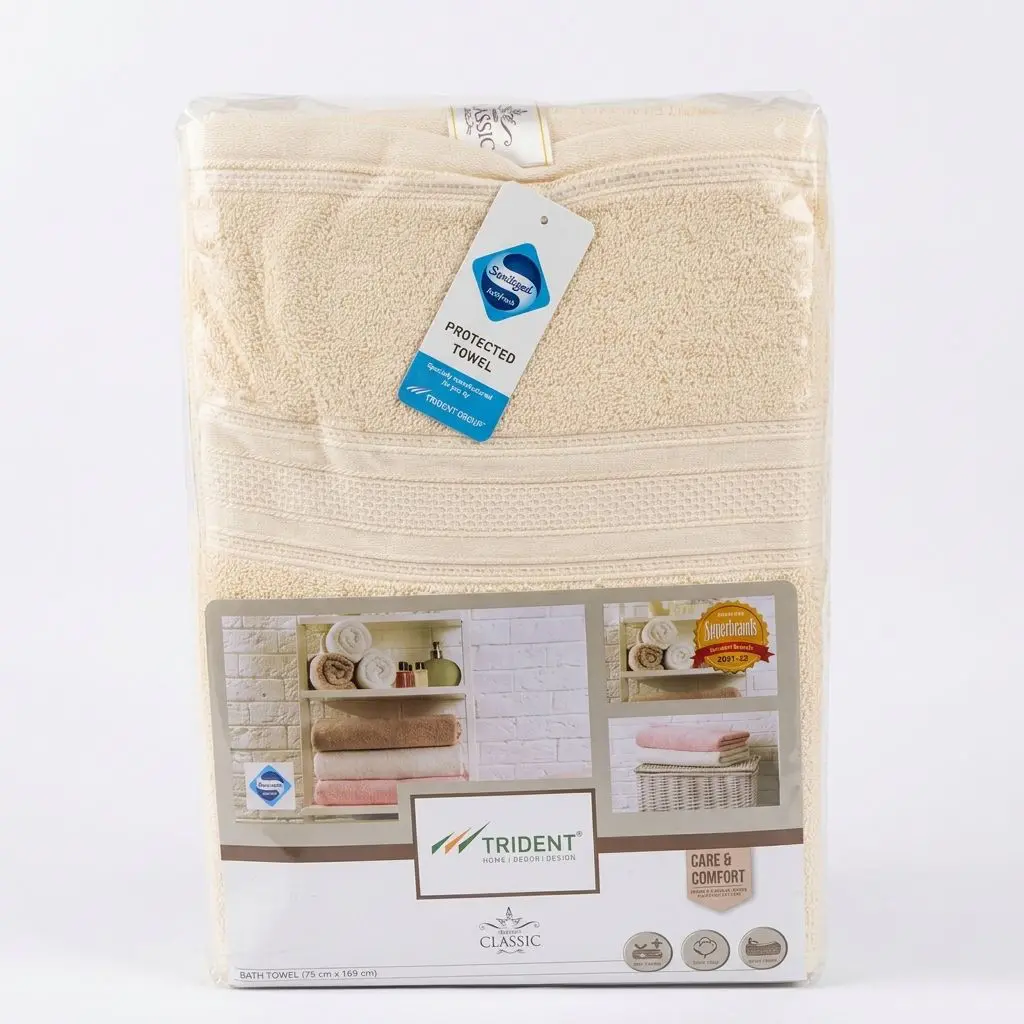 Trident Classic Plain Bath Towel / Beige